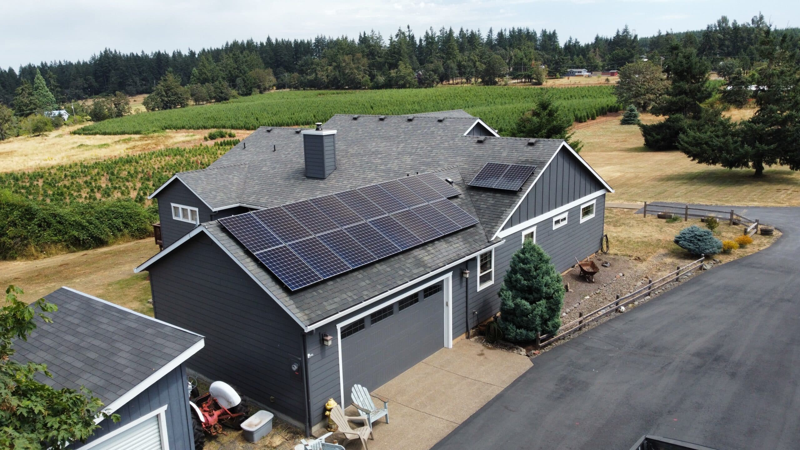 Rooftop solar panels installed by pure energy